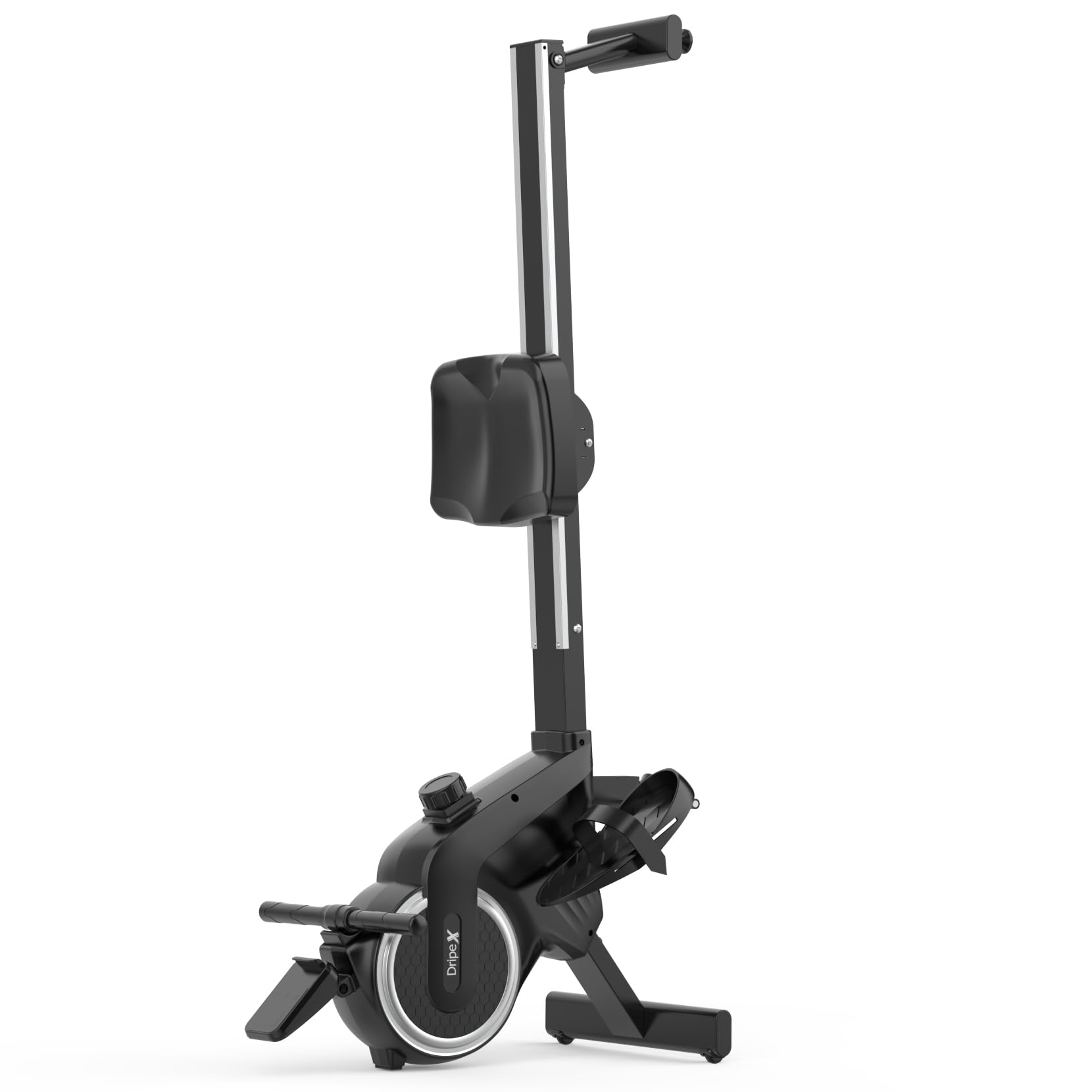 Dripex Magnetisches Rudergerät mit Aluminium-Gleitschiene, 16 Stufen einstellbarem Widerstand, maximale Gewichtskapazität von 265 Pfund für das Heim-Fitnessstudio, App/LCD-Monitor (Bluetooth)