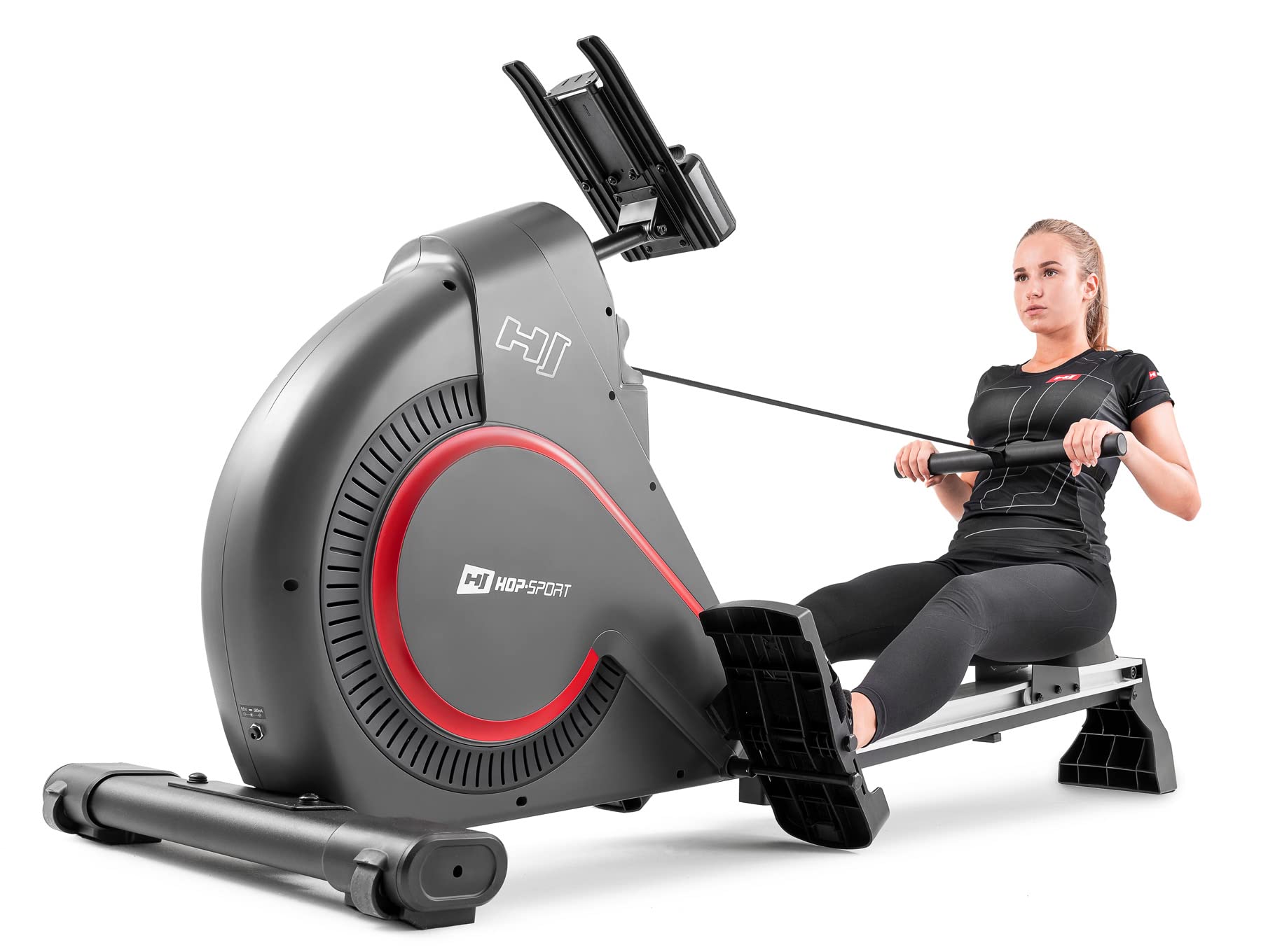 Hop-Sport HS-095R Rudergerät klappbar für zuhause – Rudermaschine mit Magnetwiderstand, LCD-Display, 12 Programmen, Wettkampfmodus und WATT-Funktion, bis 150kg