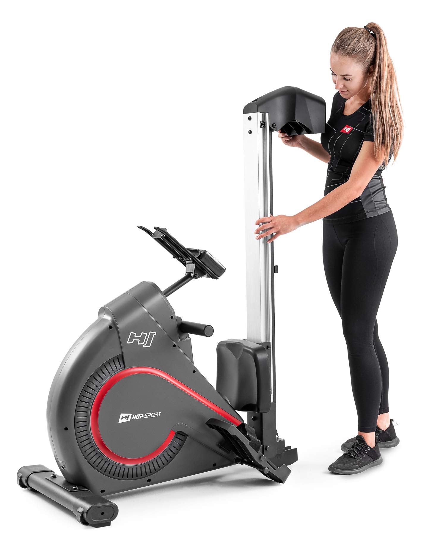 Hop-Sport HS-095R Rudergerät klappbar für zuhause – Rudermaschine mit Magnetwiderstand, LCD-Display, 12 Programmen, Wettkampfmodus und WATT-Funktion, bis 150kg